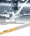 5 Pack CNC Spiral End Mill Router Bit Set High Speed Steel Alloy Coated cutting aluminum on machine