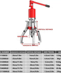 Heavy Duty Hydraulic Gear Puller With Three Jaw Or Two Jaw Wheel Bearing Separator Wheel Puller dimensions table