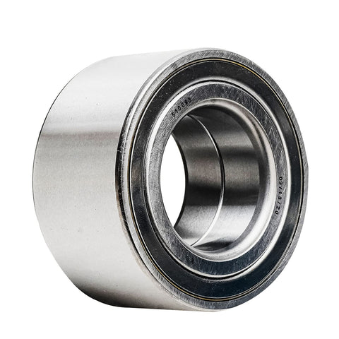 Close-up view of a front wheel bearing from Pair Front Wheel Bearing Replacement Kit For Hyundai Elantra 2007 2016 Veloster 2012 2017 Kia Forte 2010 2018 Soul EV 2015 2019 Front Wheel Bearing Assembly Replacement With Easy Install And OEM Like Fit.