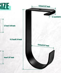 Heavy Duty Garage Ceiling Hooks 4 Pack For Overhead Storage, Bike Hanging, Wall Shelving And Ceiling Rack Add On with dimensions shown
