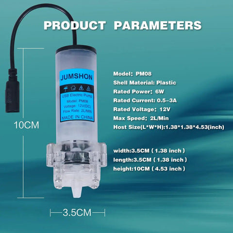 110V Water Transfer Pump With Adjustable Speed Auto Siphon Self Priming Food Grade Pump Head And Hose image with specifications