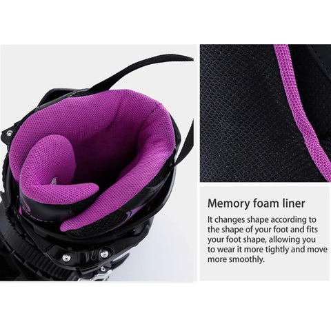 Memory foam liner of adjustable inline skates for girls, boys, women and men, comfortable beginner to pro rollerblades, size 7, white.