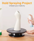 11 Inch Rotate Turntable For Cake Decorating And Painting With Smooth Ball Bearing Spin And 360 Degree Rotation Black Lightweight Display Stand For Spinning Spraying Decorating And Sculpting Projects By Kootek, hand sculpture and paint