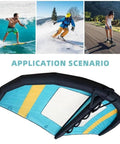 Inflatable Handheld Surfing Wing For Kitesurfing And Wind Foil Kite Recreation, Water Sports Wing For Adults And Beginners displayed.
