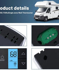 RV Single Zone Wall Thermostat With Capacitive Touch Sensor For Dometic ACs And Furnaces Blue Backlit LCD Display