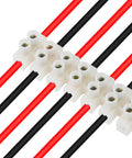 10 Pack White Screw Terminal Block Dual Row Wire Connector Strip 12 Position 10 Amp 380 Volt Easy DIY Insertion And Tighten