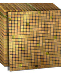 Peel And Stick Metal Backsplash Tiles 12x12 Inches Aluminum Mosaic Pack Of 10 Golden Diamond Self Adhesive for kitchen or bathroom