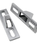 Sliding Door Lock Keepers For Glass Patio Doors 2 Pack Durable Corrosion Resistant Zinc Alloy Construction With Vertical Screw Slots