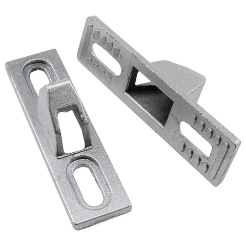 Sliding Door Lock Keepers For Glass Patio Doors 2 Pack Durable Corrosion Resistant Zinc Alloy Construction With Vertical Screw Slots