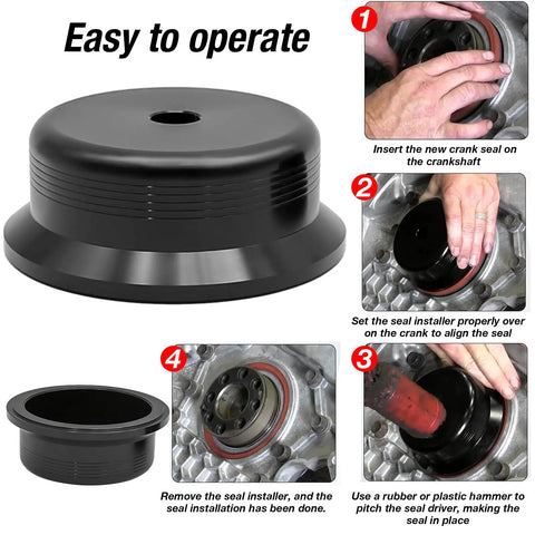 Steps using 6.6L Main Crankshaft Seal Driver Kit Front and Rear Seal Installer For 2001 2016 Diesel Engines LB7 LLY LBZ LMM LML