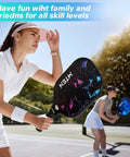 Two Paddle Pickleball Set With USAPA Approval Includes Balls Bag And Grip Tapes Pro Grade Fiberglass Paddles for gameplay