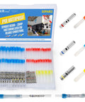 Heavy Duty Heat Shrink Butt Splice Kit For 26 12 AWG Wires Waterproof IP68 MiniSeal Connectors in blue, yellow, red colors