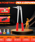Beefed-Up PEX A Expansion Tool Kit With 1/2 Inch, 3/4 Inch, And 1 Inch Expansion Heads, Manual Expander For ASTM F1960 Fittings