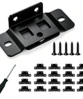 10 Pack Quick Fitting Furniture Joint Brackets L Shape Right Angle Corner Braces with Screws and screwdriver, black
