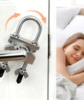 Portable Travel Door Lock Heavy Duty Security Lock For Outward Opening Doors Adjustable Stainless Steel Safety Device