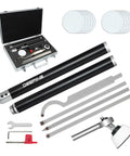 Carbide Wood Lathe Turning Tools Set With Bowl Sander And Aluminum Storage Box Pro Grade Heavy Duty Woodworking Kit open