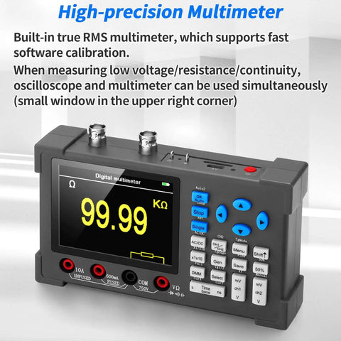 Handheld Digital Oscilloscope Kit With 2 Channel Input, 120MHz Bandwidth, 3.2 Inch TFT Display, Built In DDS Signal Generator