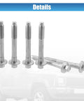 Six Piece Heavy Duty Wheel Hub Bearing Mounting Bolts Set For Jeep Grand Cherokee 2000-2010 Fits Jeep Commander Liberty Cirrus Stratus Nitro 1995-2012 With Part Numbers 34201535 6503754 6505935AA