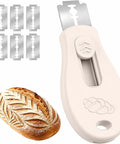 Beige Magnetic Bread Lame For Home Bakers And Dough Nerds With Dual Sided Locking Blade, Extractable Scoring Tool For Sourdough