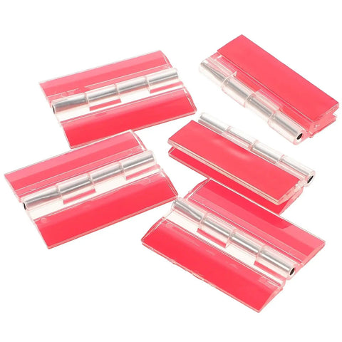 5 Pack Self Adhesive Piano Hinges For Clear Acrylic Flush Mount Cabinet Doors And Glass Projects Easy Tool Free Installation No Drilling Necessary