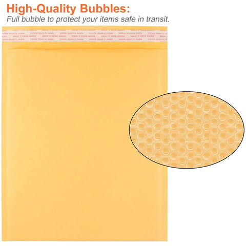 10x12.5 Inch Bubble Mailers 25 Pack Large Padded Envelopes Self Sealing Shipping Envelopes With Quick Seal inside view