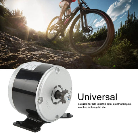 Beefed Up 12V Brushed DC Motor 2750RPM High Speed With Permanent Magnet Generator Aluminum Body beside mountain bike