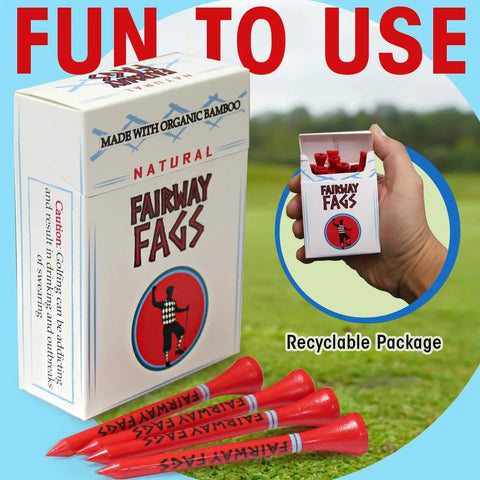 Eco Friendly Golf Tee Caddy Box With 20 Two And Three Quarters Inch Wooden Tees, Durable Weatherproof Tee Holder displayed on grass