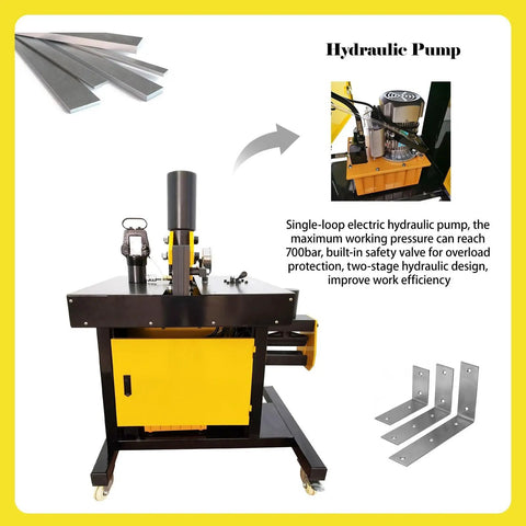 Beilockery Electric Hydraulic Busbar Processor Machine with hydraulic pump for efficient copper aluminum tasks.