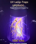 Indoor And Outdoor Electric Mosquito Killer With UV Light, USB Rechargeable Portable Fly Trap, High Voltage Grid, Protective Safety Guard