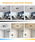 Modern Dimmable LED Flush Mount Ceiling Light 2x2 Square Acrylic Lamps For Living Room Dining Room Bedroom Kitchen