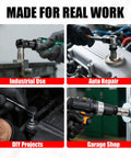 Low Profile Impact Socket Adapter Set For Tight Spaces With Cr Mo Steel Ratchet Converters To Go From 1/4 In To 3/8 In, 3/8 In To 1/2 In, 1/2 In To 3/4 In And 3/4 In To 1 Inch Like A Total Boss. used for auto repair, DIY, industrial and garage work