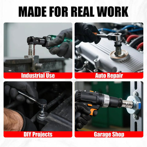 Low Profile Impact Socket Adapter Set For Tight Spaces With Cr Mo Steel Ratchet Converters To Go From 1/4 In To 3/8 In, 3/8 In To 1/2 In, 1/2 In To 3/4 In And 3/4 In To 1 Inch Like A Total Boss. used for auto repair, DIY, industrial and garage work