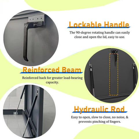 All Weather Heavy Duty Aluminum Roof Hatch Cover Attic Access Lid For Outdoor Roofs And Skylights Rust Resistant Leakproof Seal Emergency Access Yard Ready And School Factory Home Use 65x45cm, lockable handle
