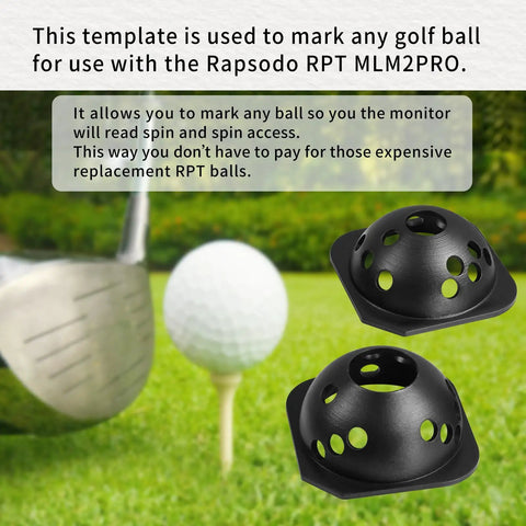 Golf Ball Marking Template For MLM2PRO Launch Monitor Use Any Standard Ball Save Cash Easy Quick Marks Black