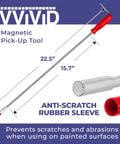 Magnetic Grabber Tool With 3 Lbs Lifting Capacity And 23 Inch Flexible Steel Shaft with anti-scratch rubber sleeve detail