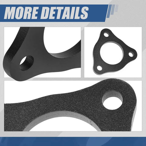 Close-up of 0.5 Inch Front Upper Mount Suspension Leveling Lift Spacer, black coated, designed for Dodge Ram 1500 4wd Trucks.