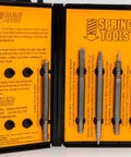 Pro Grade 5-Piece Auto Body Metal Working Tool Set with Ping Hammer, HSS Punch, and Cold Chisel in orange case