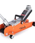 Low Profile Hydraulic Floor Jack, 2.5 Ton Capacity, Heavy Duty Trolley Jack For Cars And SUVs, The Workhorse Lifts From 3.35 Inch To 14.57 Inch, Orange Finish