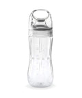 On The Go BPA Free Smoothie Bottle With Leak Proof Lid for busy mornings, clear Tritan, fits cup holders, twist-on lid shown