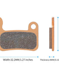 Two Pairs Sintered Metal Disc Brake Pads For Ebike MTB And Scooter With Tools Kit Included pad dimensions in inches and mm
