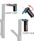 Over Cubicle Panel Coat Hooks Adjustable Double Hooks For Office Partitions Fits 1.25 To 3.5 Inch Panels Charcoal 2 Pack