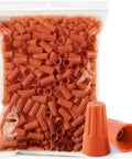 600 Pack Orange Wire Connectors Nuts 18 To 16 AWG Nylon Shell With Metal Spring Insulating Caps in bag