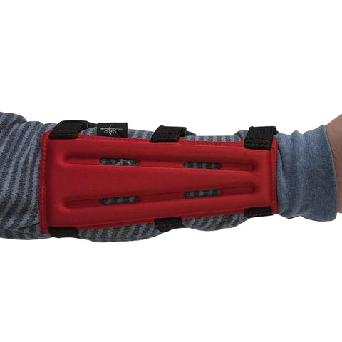 8 Inch Archery Arm Guard With Ventilated Design And 3 Strap Buckles For Quick Secure Fit Durable One Size Fits All on arm