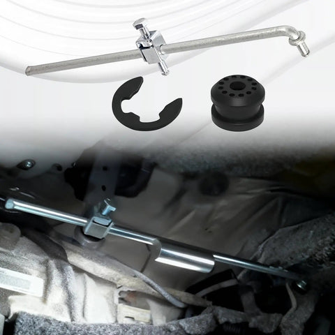 Beefed Up Shift Linkage Bushing Kit For Dodge Ram Transfer Case Shifter Control With E Clips And Grommet Replacement For 52105555AA 68078974AA 26 884 926884 Fits 2002 To 2005 Ram 1500 2500 3500 installed on transfer case linkage