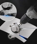 High Performance Electric Drill Sheet Metal Cutter Nibbler Attachment cutting thin stainless steel with a power drill.