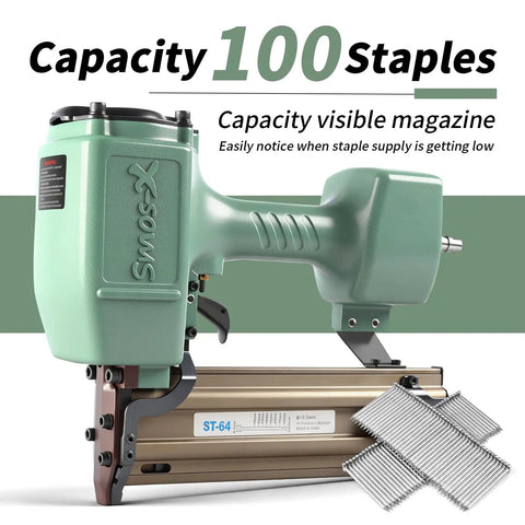 Heavy Duty Pneumatic Concrete Nailer With Safety Lock And Clear Viewing Window Accepts Three Quarter To Two Inch Nails Rock Solid Air Powered Framing Tool For Decking Hardwood Furring Soffits And Lath Jobs Ready To Rock Your Crew