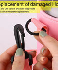 Top Shelf 12 Piece Plastic Swivel Snap Hooks For 1 Inch Webbing Straps With Slick 360 Degree Spin Rock Solid Clasp Hardware shown in use.