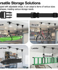 Beefy Cargo Box Ceiling Hoist With 3 Pulleys, Heavy Duty Garage Lift System Holds Up To 150 Lbs lifting kayak, bike, roof box, ladder.