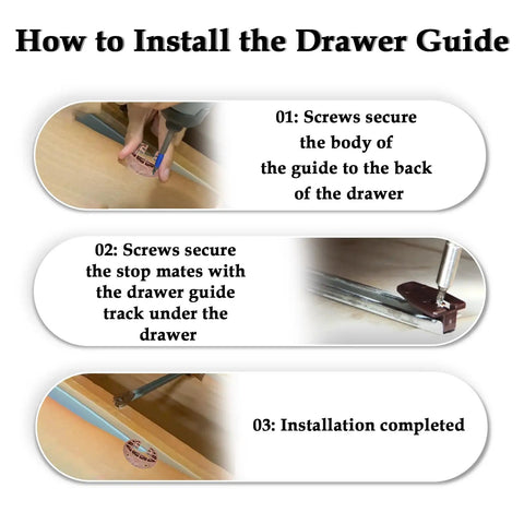 How to install Heavy Duty Ball Bearing Drawer Slide Kit With Rock Solid Metal Backing for smooth cabinet roll upgrade.