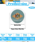 200 Pieces Clear Badge Film Circles For Button Makers And Crafts, Waterproof PVC Mylars Protective Films, 70mm Badges Shield, Easy Replacement For Arts And DIY Projects, 70mm size chart